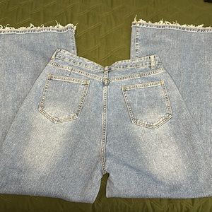 high rise wide leg jeans